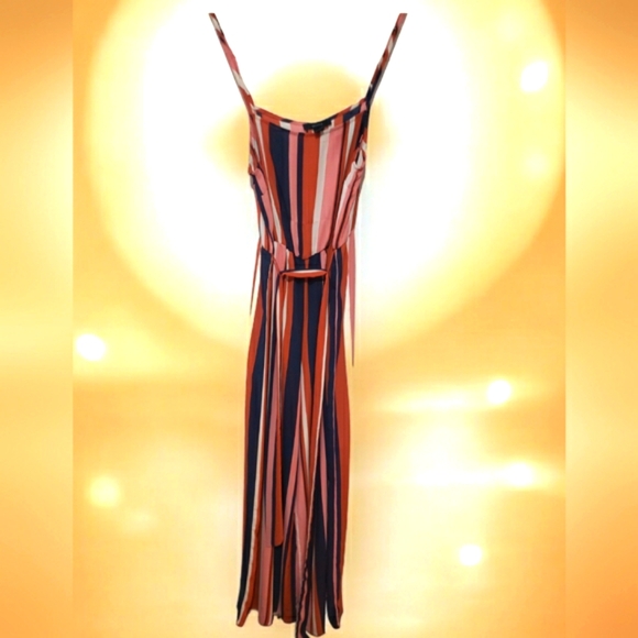 Size Small Multi Color One Piece Pants W /Spaghetti Straps ties around the waist - Picture 3 of 6